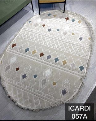 Коврик Icardi Овал 0,60x1,00 (0057A) Beige ICA-OVA-060100-0057A-Beige фото